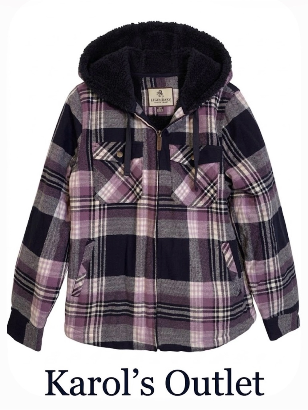 LEGENDARY WHITETAILS Woodland Berber Shirt Jacket Woman’s M Purple Rain